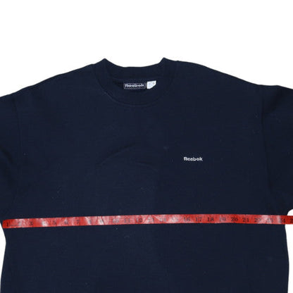 Reebok Women's Navy Blue Crew Neck Pullover Sweatshirt Size M