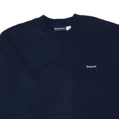 Reebok Women's Navy Blue Crew Neck Pullover Sweatshirt Size M