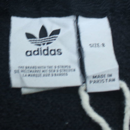 Adidas Women's Black Trefoil Pullover Hoodie Size 8 Cotton Blend