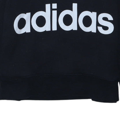 Adidas Women's Black Trefoil Pullover Hoodie Size 8 Cotton Blend