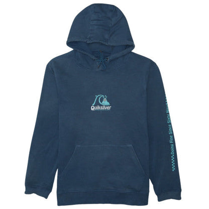 Quiksilver Men's Blue Graphic Pullover Hoodie Size M