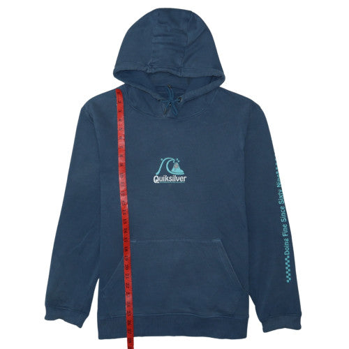 Quiksilver Men's Blue Graphic Pullover Hoodie Size M