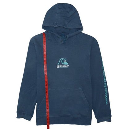 Quiksilver Men's Blue Graphic Pullover Hoodie Size M