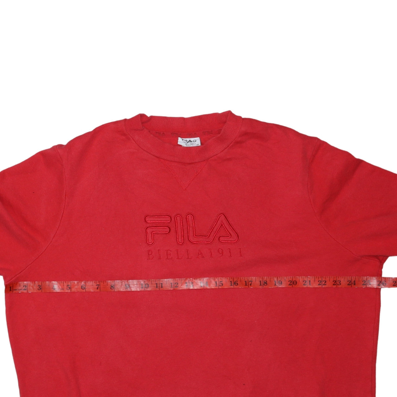 Fila Women Red Crew Neck Pullover Sweatshirt Size 20 Cotton Blend