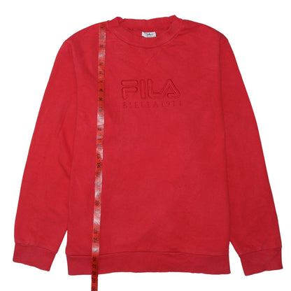 Fila Women Red Crew Neck Pullover Sweatshirt Size 20 Cotton Blend