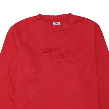 Fila Women Red Crew Neck Pullover Sweatshirt Size 20 Cotton Blend