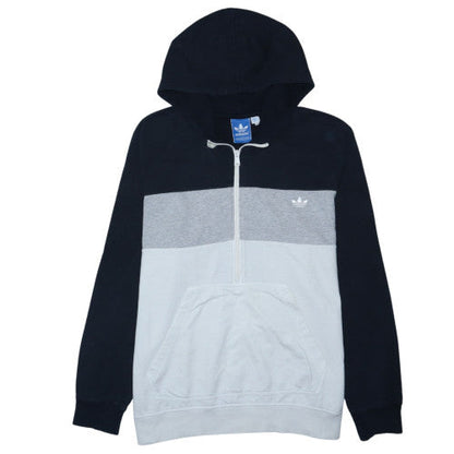 Adidas Men's Multicoloured 3XL Half Zip Hoodie with Logo