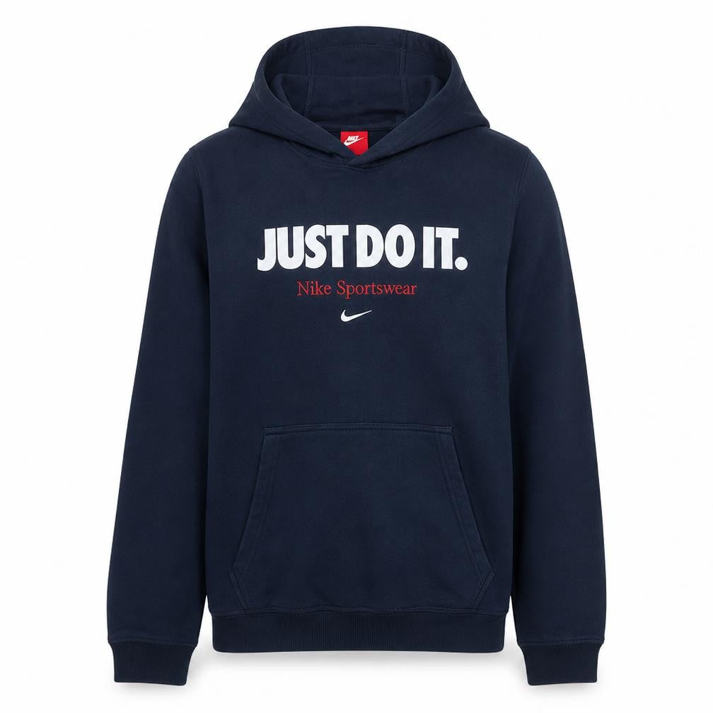 Nike Men's Navy 'Just Do It' Pullover Hoodie Size M