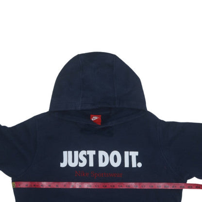 Nike Men's Navy 'Just Do It' Pullover Hoodie Size M
