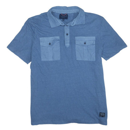 Nautica Jeans Co. Men's Blue Linen Cotton Polo Shirt XL