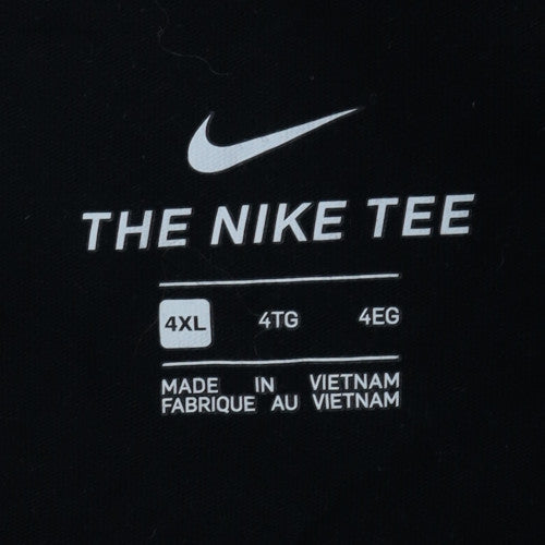 Nike Men's Black 4XL Crew Neck Short Sleeve Cotton T-Shirt