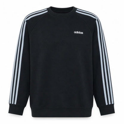 Adidas Men Black Crew Neck Long Sleeve Pullover Sweatshirt M