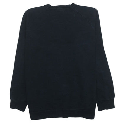 Adidas Men Black Crew Neck Long Sleeve Pullover Sweatshirt M
