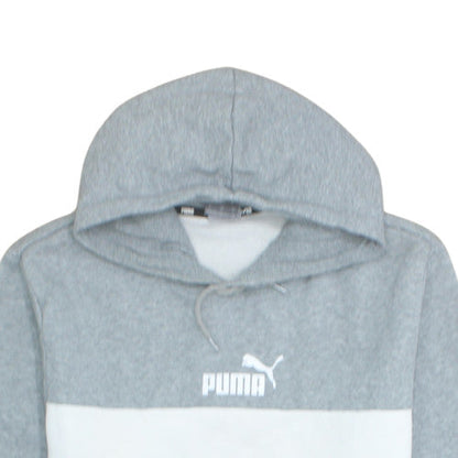 Puma Men's Grey Colour Block Hoodie XL Pullover Fleece