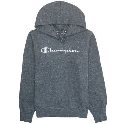 Champion Men's Grey Logo Pullover Hoodie Size L