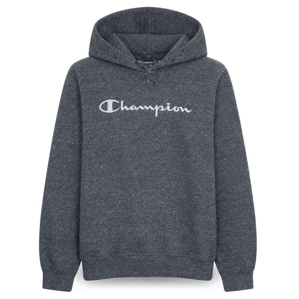 Champion Men's Grey Logo Pullover Hoodie Size L