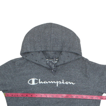 Champion Men's Grey Logo Pullover Hoodie Size L