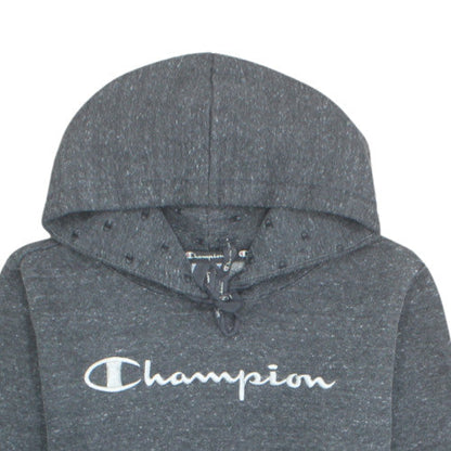 Champion Men's Grey Logo Pullover Hoodie Size L