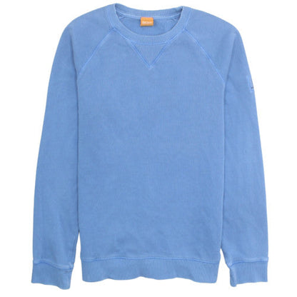 Hugo Boss Men's Blue Crew Neck Cotton Sweatshirt Size M