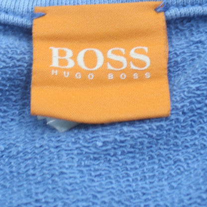 Hugo Boss Men's Blue Crew Neck Cotton Sweatshirt Size M