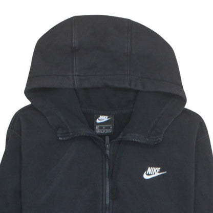 Nike Mens Black Full Zip Hoodie M Fleece Sweatshirt