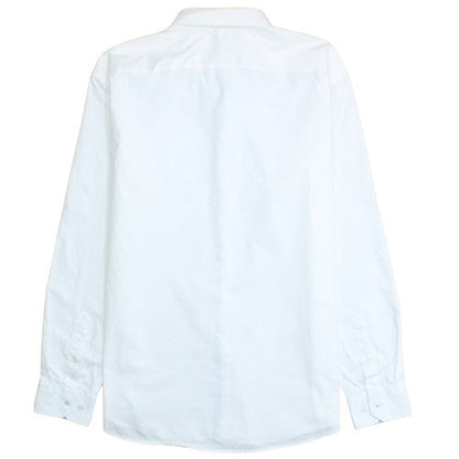 Hugo Boss Men's White Regular Fit Easy Iron Button-Up Shirt L