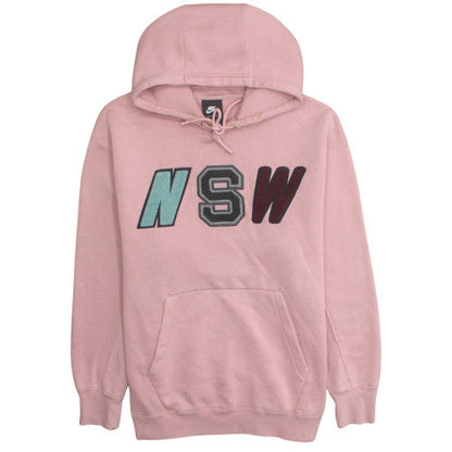 Nike Women Pink NSW Pullover Hoodie M Cotton Blend Casual