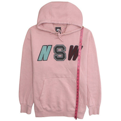 Nike Women Pink NSW Pullover Hoodie M Cotton Blend Casual
