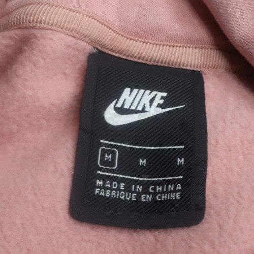 Nike Women Pink NSW Pullover Hoodie M Cotton Blend Casual