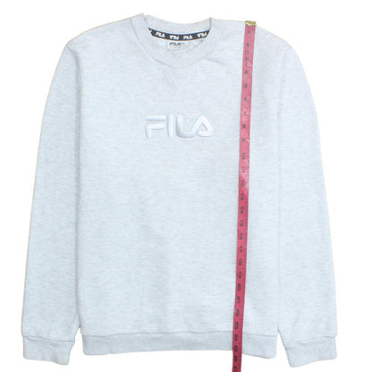 Fila Womens Grey Crew Neck Pullover Sweatshirt Size 18