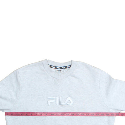 Fila Womens Grey Crew Neck Pullover Sweatshirt Size 18