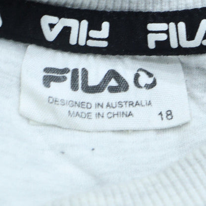 Fila Womens Grey Crew Neck Pullover Sweatshirt Size 18