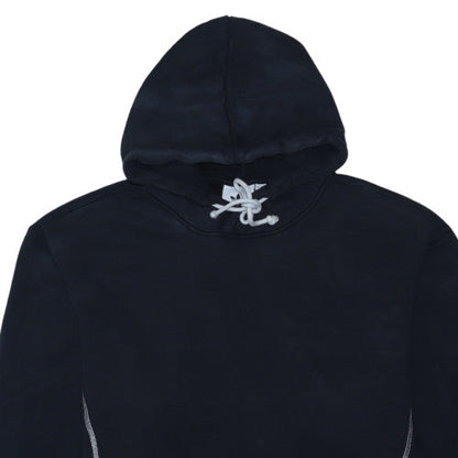 Adidas Women Black Pullover Hoodie L Cotton Blend Hooded Sweatshirt