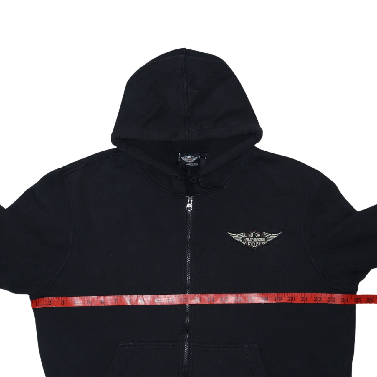 Harley-Davidson Men’s Black Full Zip Hooded Leather & Cotton XL Hoodie