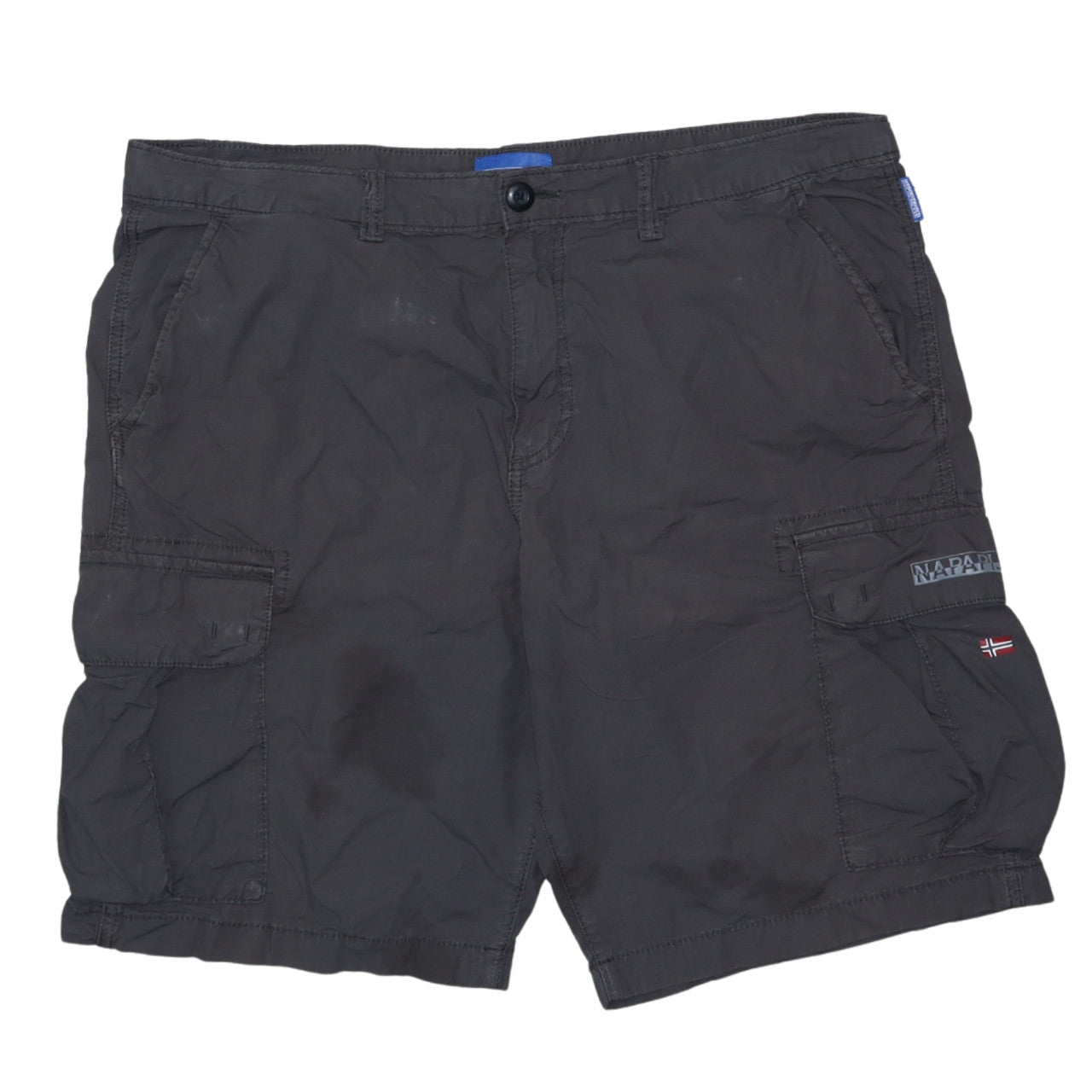 Napapijri Men's Brown Cargo Shorts Size 36 Regular Fit Summer