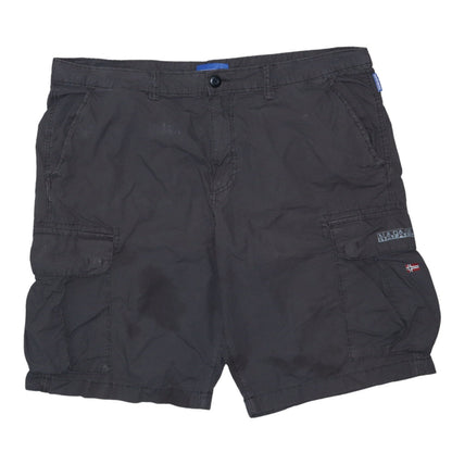 Napapijri Men's Brown Cargo Shorts Size 36 Regular Fit Summer