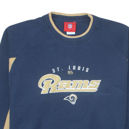 NFL St. Louis Rams Mens Blue Logo Pullover Sweatshirt Size L