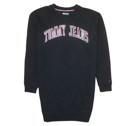 Tommy Jeans Women's Black XS Pullover Sweatshirt with Logo Detail