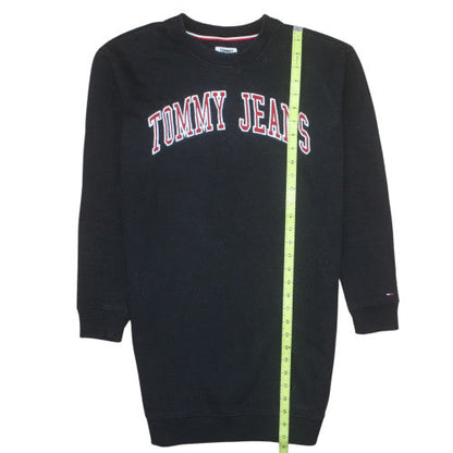 Tommy Jeans Women's Black XS Pullover Sweatshirt with Logo Detail
