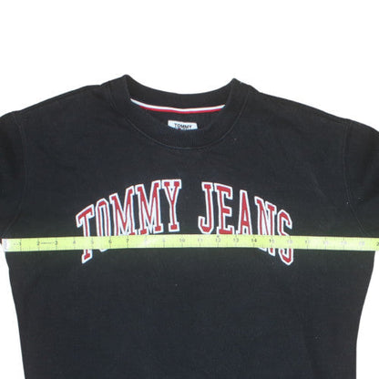 Tommy Jeans Women's Black XS Pullover Sweatshirt with Logo Detail