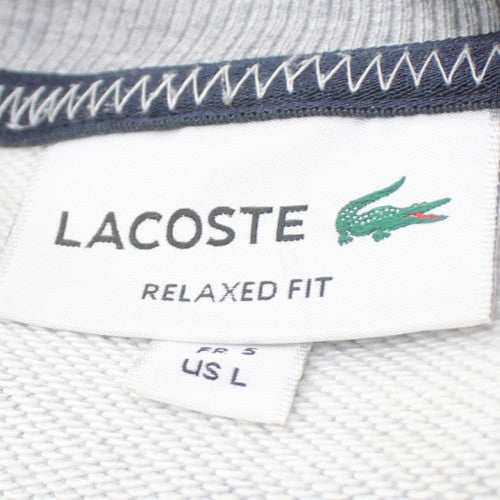 Lacoste Mens Grey Relaxed Fit Graphic Logo Sweatshirt L