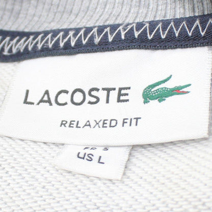 Lacoste Mens Grey Relaxed Fit Graphic Logo Sweatshirt L