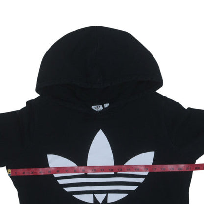Adidas Mens Black Pullover Hoodie M Sports Graphic Logo Sweatshirt