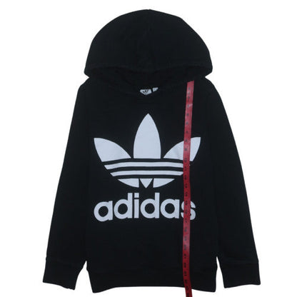 Adidas Mens Black Pullover Hoodie M Sports Graphic Logo Sweatshirt