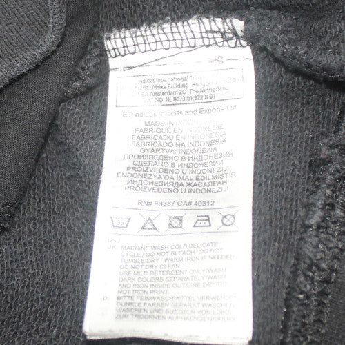 Adidas Mens Black Pullover Hoodie M Sports Graphic Logo Sweatshirt