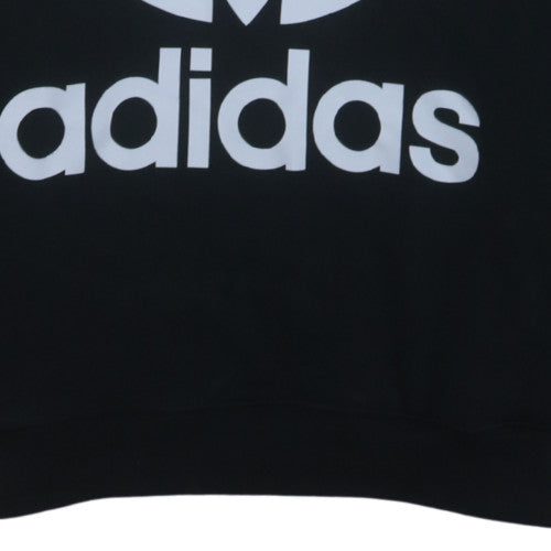 Adidas Mens Black Pullover Hoodie M Sports Graphic Logo Sweatshirt
