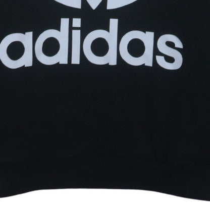 Adidas Mens Black Pullover Hoodie M Sports Graphic Logo Sweatshirt