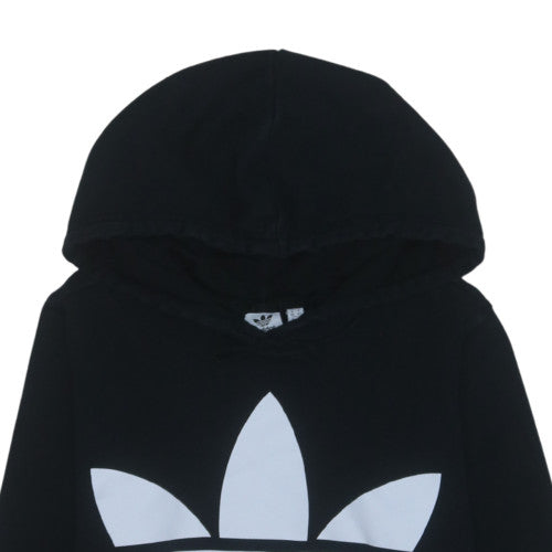 Adidas Mens Black Pullover Hoodie M Sports Graphic Logo Sweatshirt