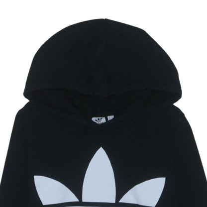 Adidas Mens Black Pullover Hoodie M Sports Graphic Logo Sweatshirt
