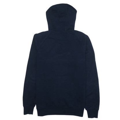 Carhartt Men Blue Pullover Hoodie M Relaxed Fit Logo Sweatshirt